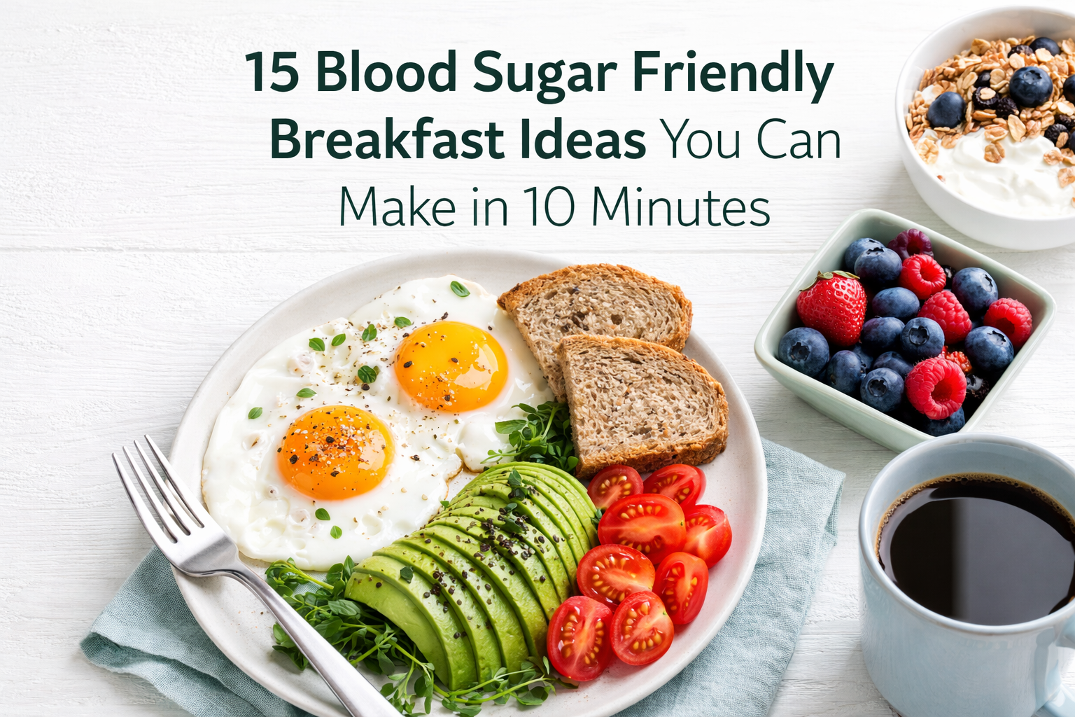 15 Blood Sugar Friendly Breakfast Ideas You Can Make in 10 Minutes cover